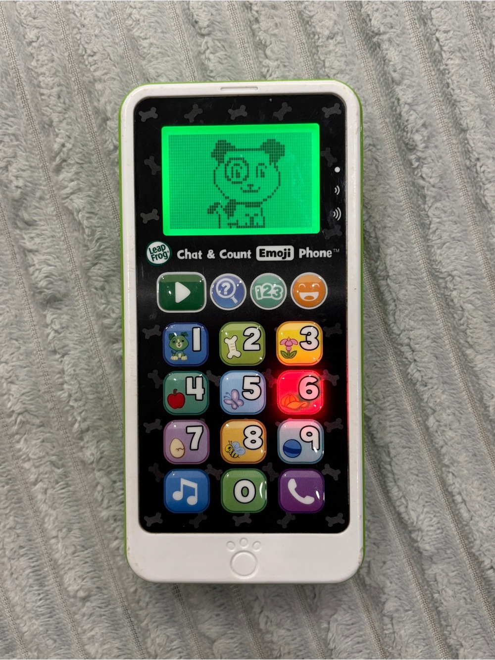 Chat & Count Emoji Phone - White/Green Toy Phone